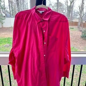 Old Navy Women’s Bright Pink Button-Down Shirt